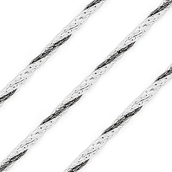 Sterling Silver Black Rhodium Twist-Rope Boston Micro-Link Chain Necklace Italy
