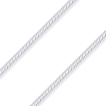 thumbnail image 2 of 1mm Sterling Silver Snake Chain Necklace – 14k White Gold Plated, Made In Italy 2 of 5