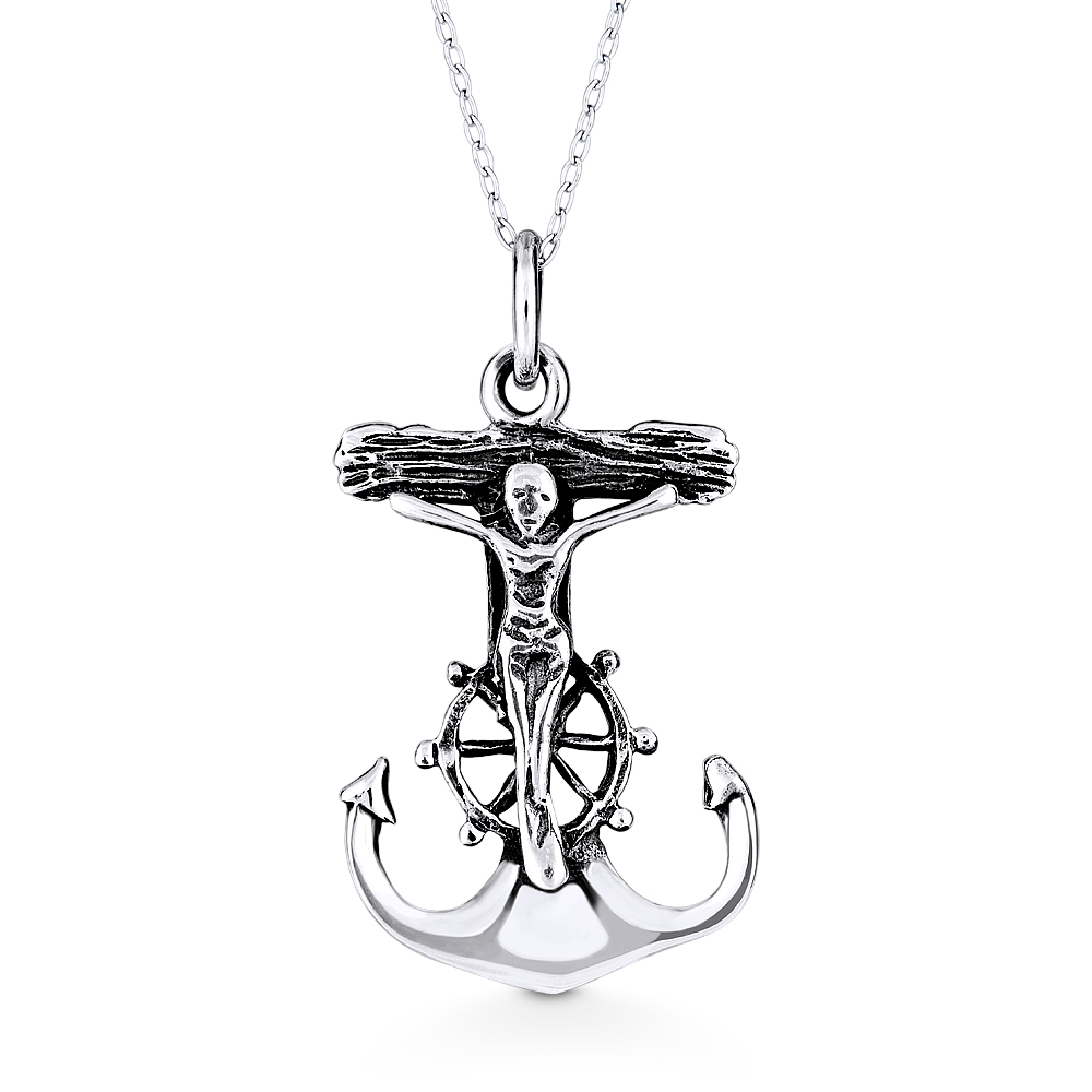 Anchor & Helm St. Clement's Mariner's Cross 925 Sterling Silver