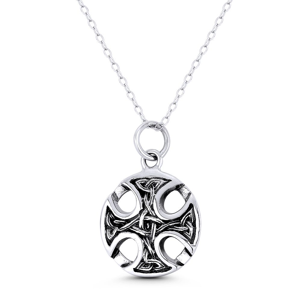 Canterbury Cross Triquetra Anglican Episcopalian Pendant in 925